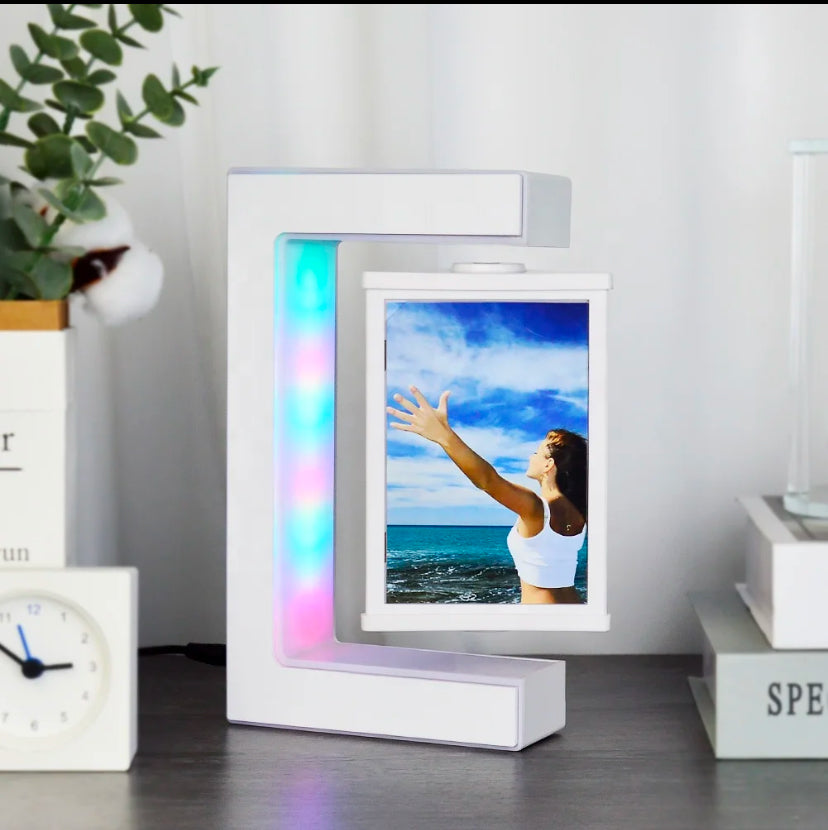 Three sided Acrylic Magnetic Levitation Floating Photo Frame .