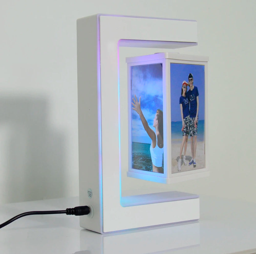 Three sided Acrylic Magnetic Levitation Floating Photo Frame .