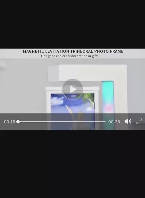 Three sided Acrylic Magnetic Levitation Floating Photo Frame .